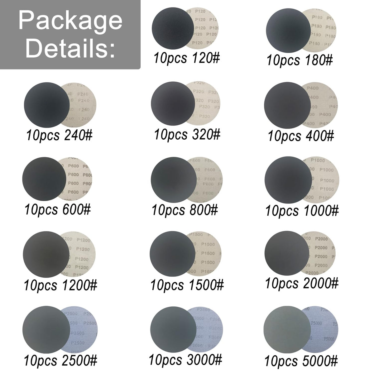 Rvetol 3-inch sanding discs, 240-400 grit, ideal for finishing and deburring