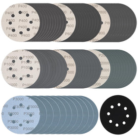 Rvetol sanding discs 5in with 8 holes for efficient dust removal on wood or metal