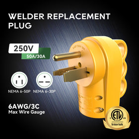 RVGUARD 6-50P plug in use demonstrates easy welding setup compatibility.