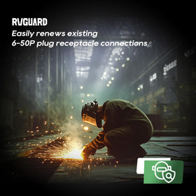 RVGUARD extension-cord-ready plug supports flexible welder configurations.