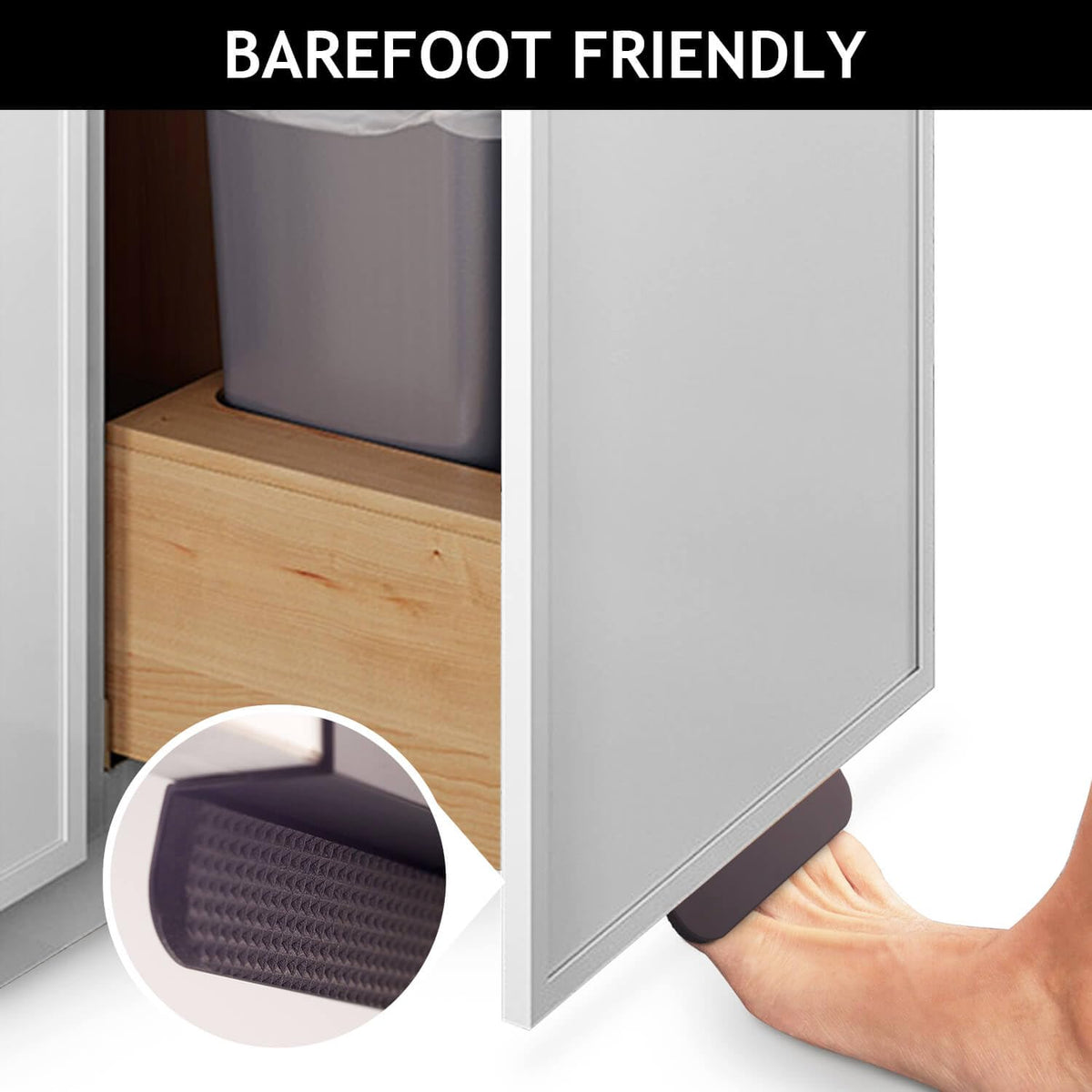 RVPEKUPE matte black under-cabinet pull for convenient access