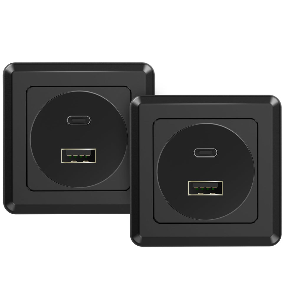 RVSPARK USB outlet front face for RV with reliable charging in tight spaces