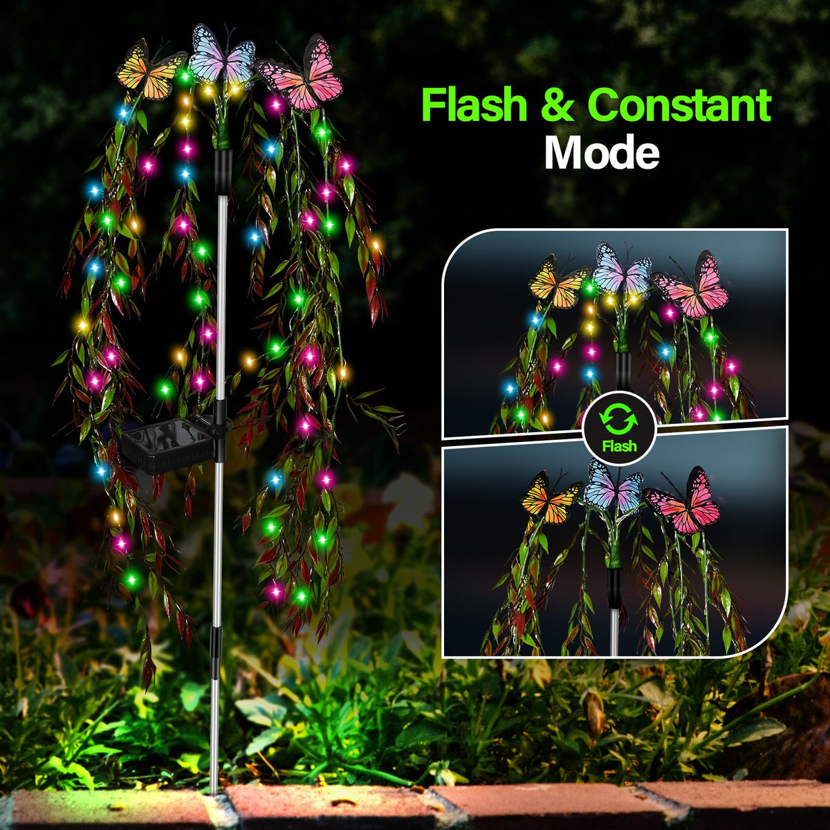 RWNXKARN IP65 waterproof solar lights withstand rain for year-round outdoor decor