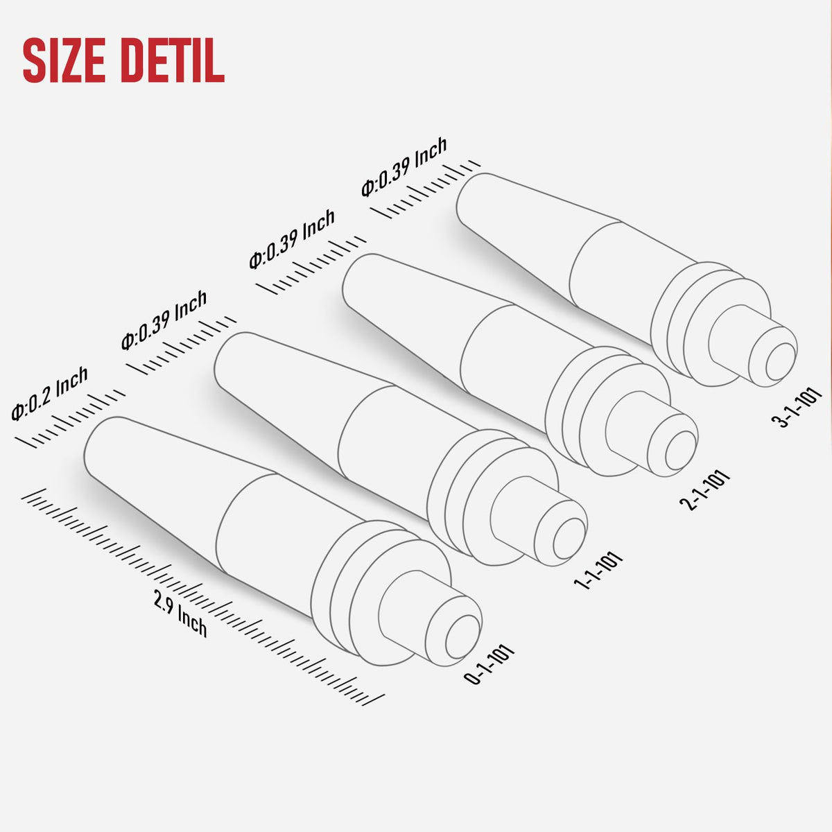 RX WELD 1-101 tip size 3 supports thicker cuts with stability.