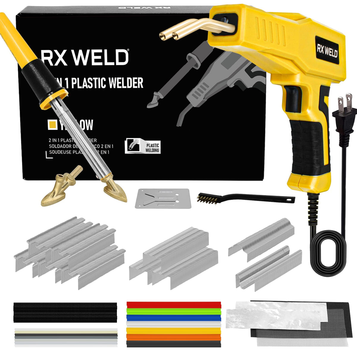 RX WELD 2-in-1 plastic welder kit in use for quick home repairs.