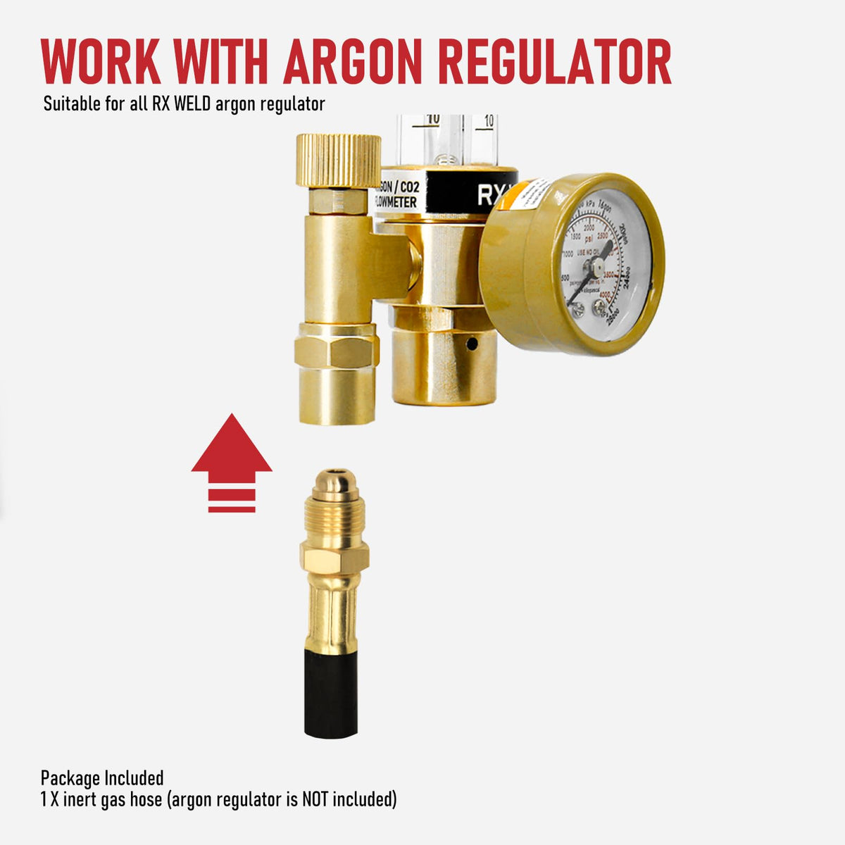 RX WELD 5/8-18 UNF brass fittings, direct attachments to regulators