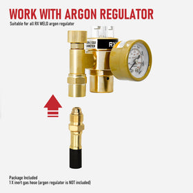 RX WELD 5/8-18 UNF brass fittings, direct attachments to regulators