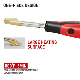 RX WELD 800°F fast-heat in action for melting plastics.