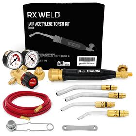 RX WELD regulator closeup for precise flame control during work.