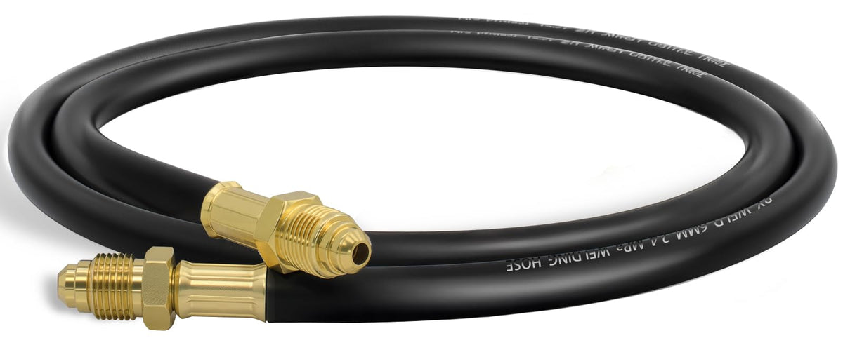 RX WELD argon hose, 5ft, brass nut ends, direct regulator connection for MIG/TIG