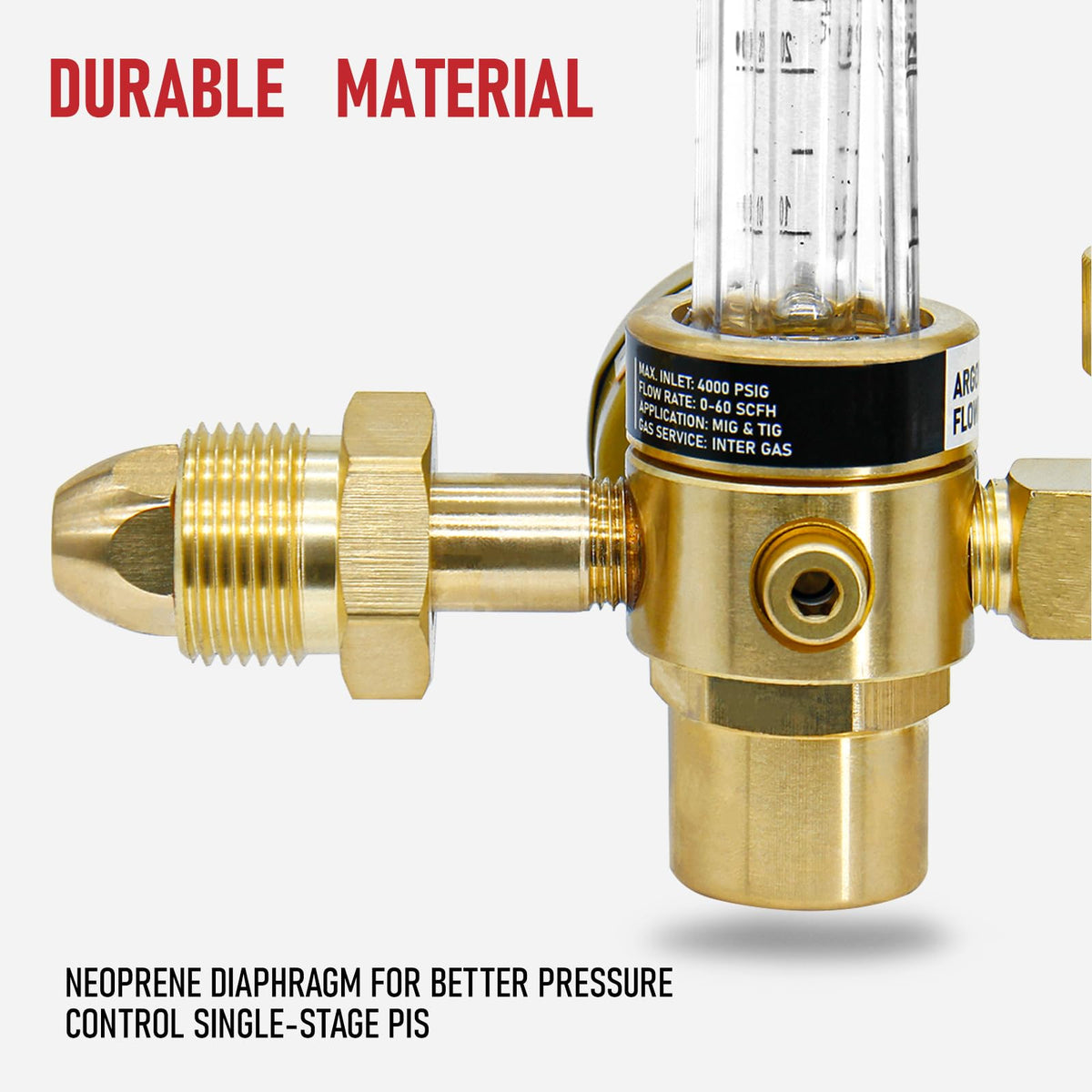 Brass body construction from RX WELD resists wear for lasting durability