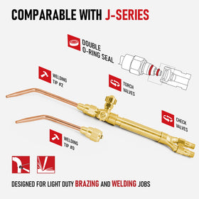 RX WELD check valves safety feature helps prevent reverse gas flow.