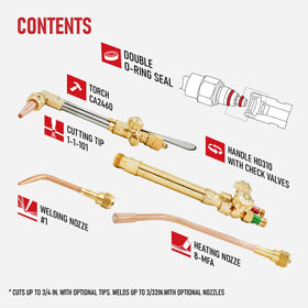 RX WELD cutting tip 1-1-101 enables clean metal separation.