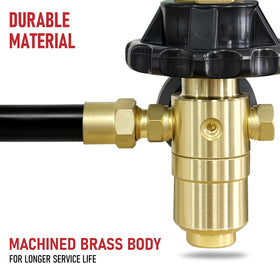 RX WELD gold and black regulator casing highlights sturdy construction