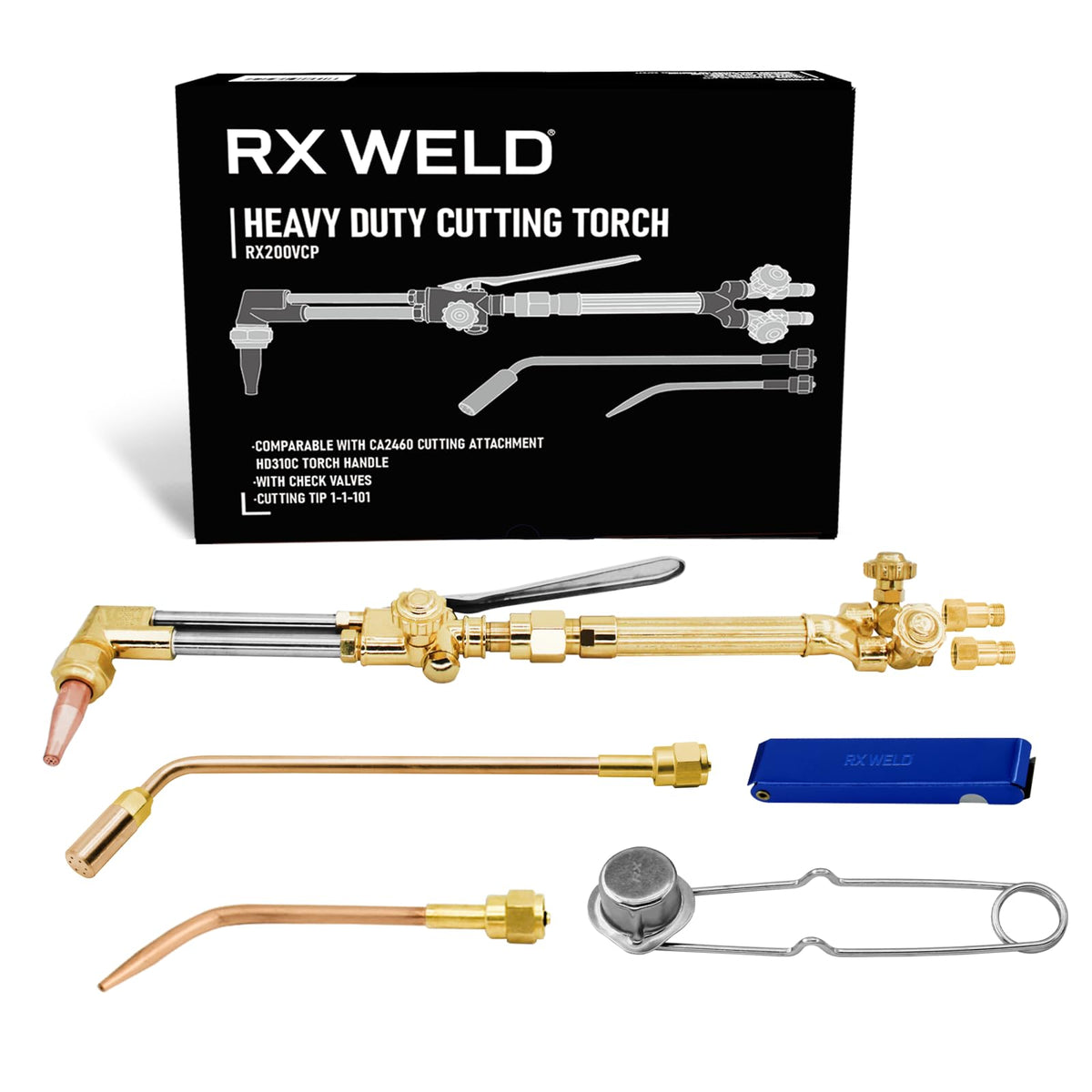 RX WELD heavy duty oxy acetylene torch for precise cutting and welding work.