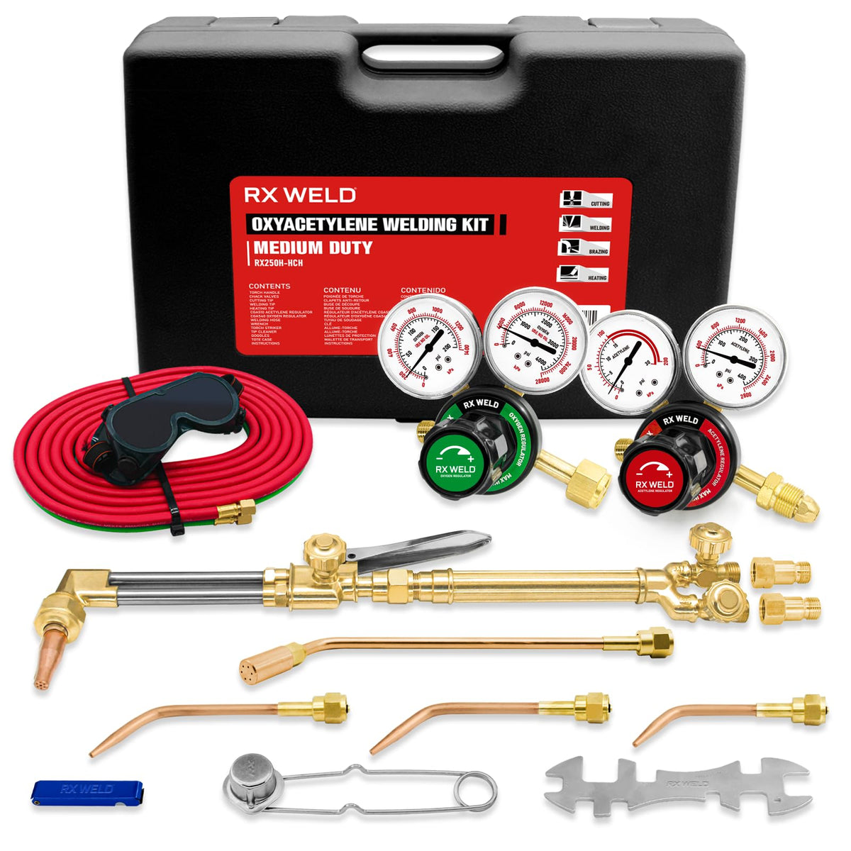 RX WELD mid-duty torch handle enables precise cuts and steady heat.