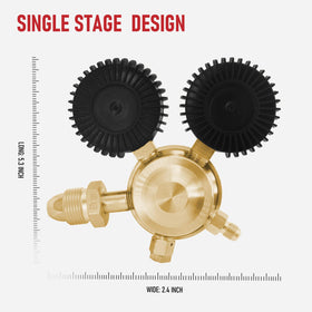 RX WELD brass construction highlights durability for long-term use.