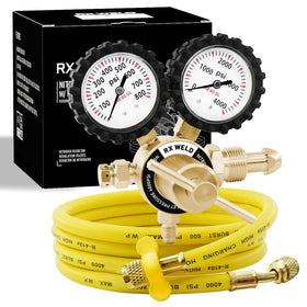 RX WELD nitrogen regulator with CGA580 inlet for reliable HVAC purge setups.
