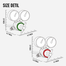 RX WELD outlet 9/16-18 B-size connector supports compatible hoses