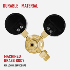 RX WELD packaging shows 1 regulator for MIG/TIG use