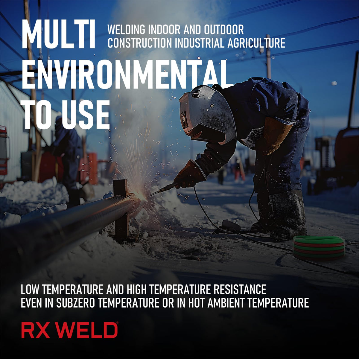 RX WELD twin hose ideal for oxy-acetylene welding, brazing, and cutting tasks.