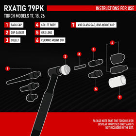 RX WELD WP17/18/26 compatibility ensures easy, region-free welding torch setup