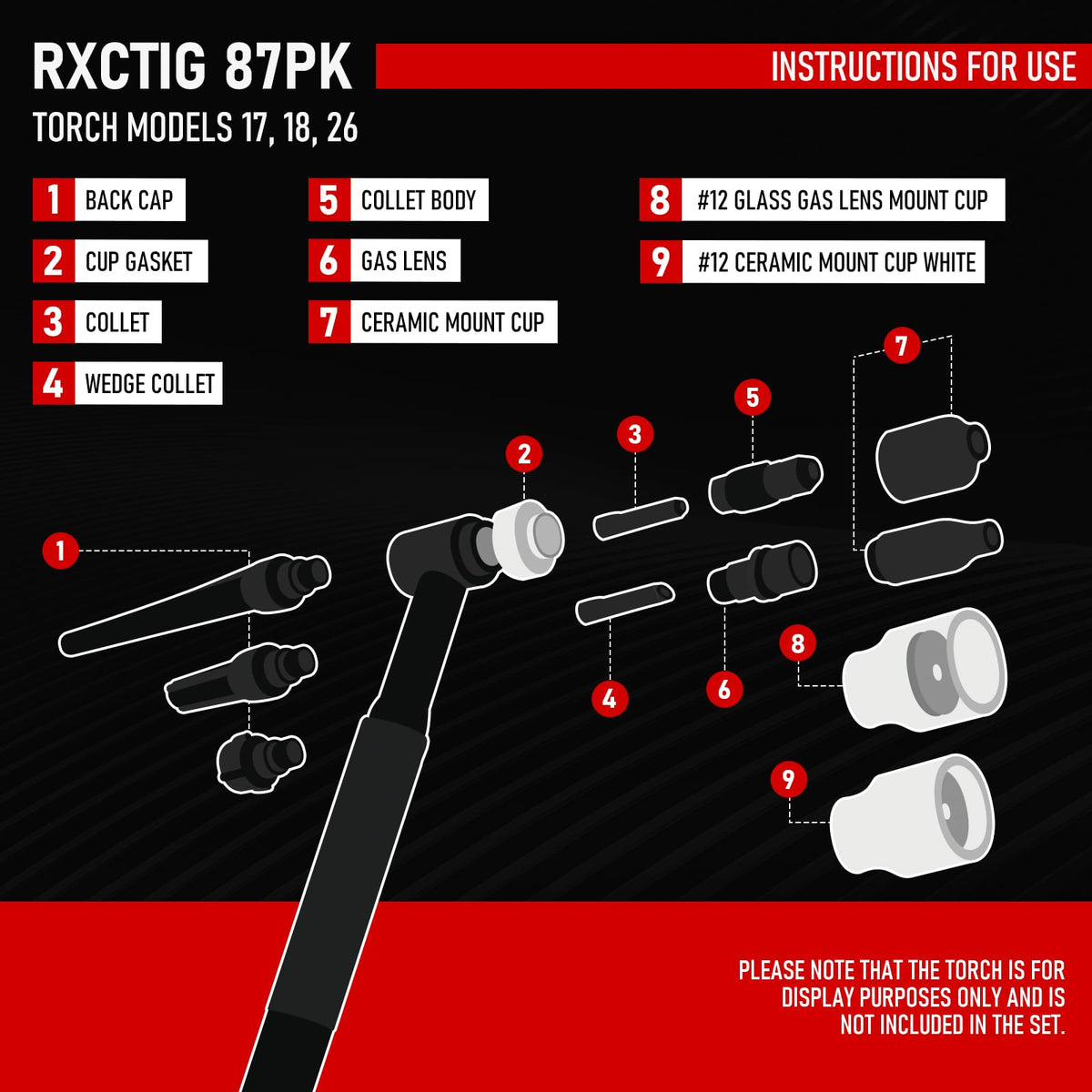 RX WELD compatible with WP-17/18/26 TIG torches for smooth upgrades.