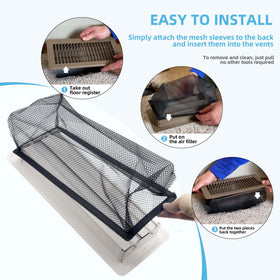 RXSIAT floor register trap debris catcher capturing small items inside the vent