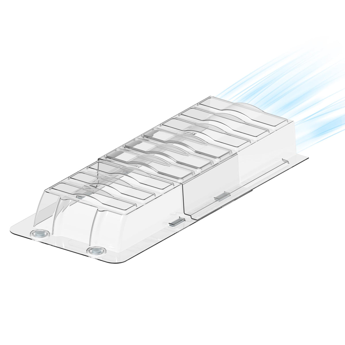 RXSIAT sideways vent extender under furniture directing airflow for enhanced comfort