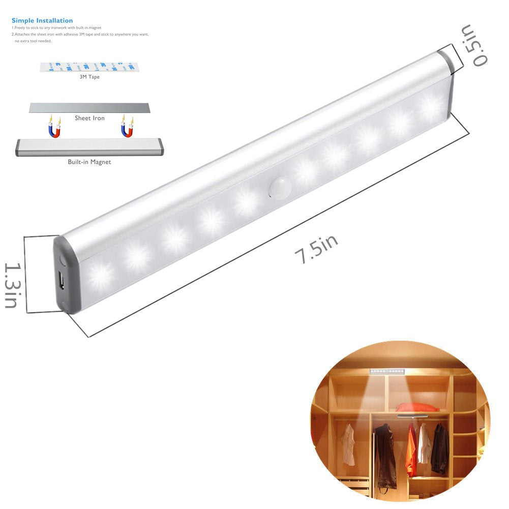 RXWLKJ LED night light ideal for closet and cabinet spaces.