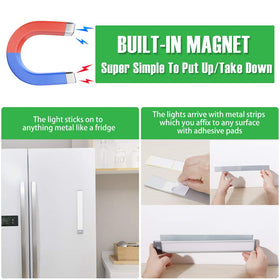 RXWLKJ magnetic-attachment closet light securing to iron surfaces with no screws.