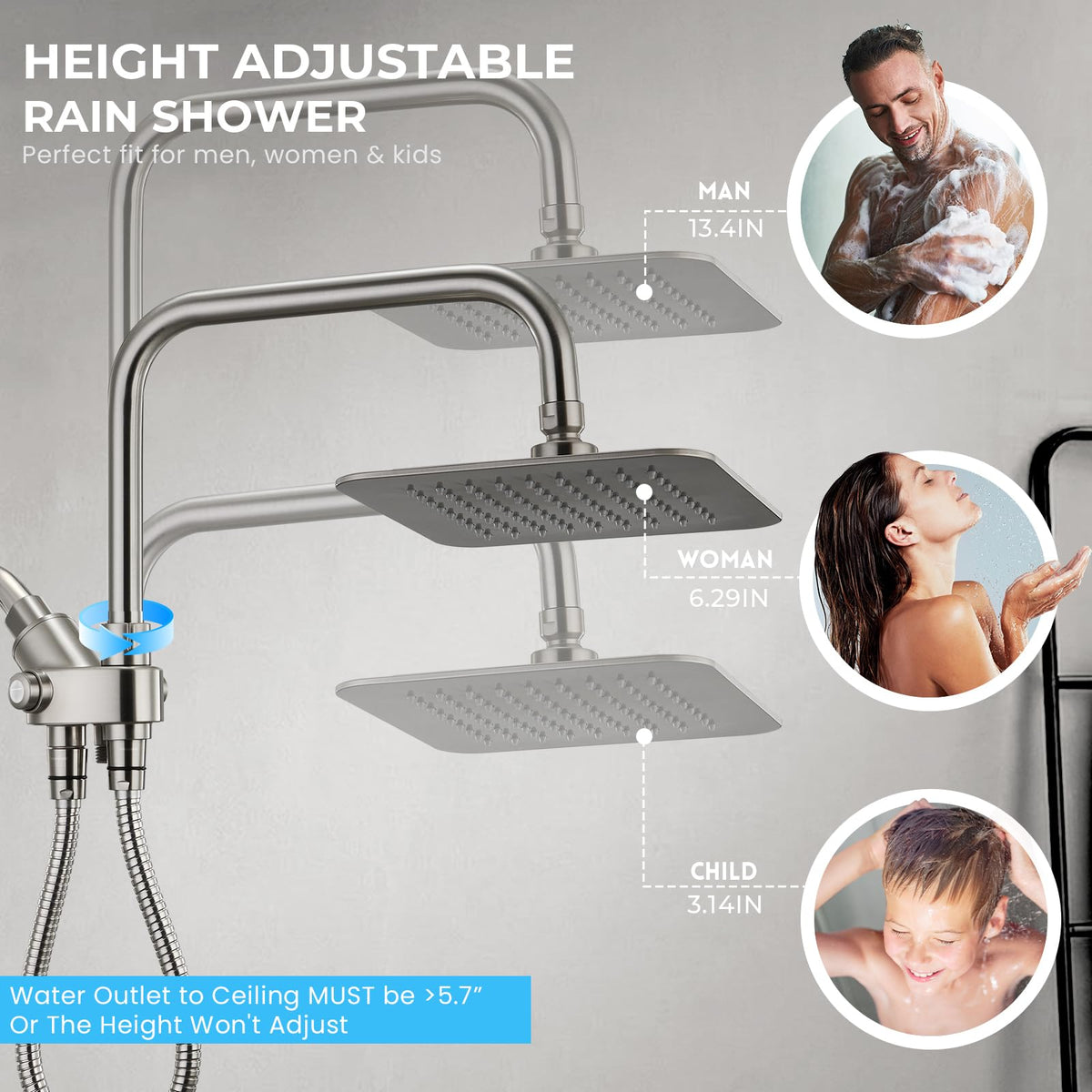 Ryamen brushed nickel finish for a modern, durable bathroom look