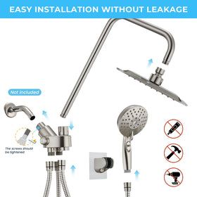Ryamen dual shower head complete system for everyday use