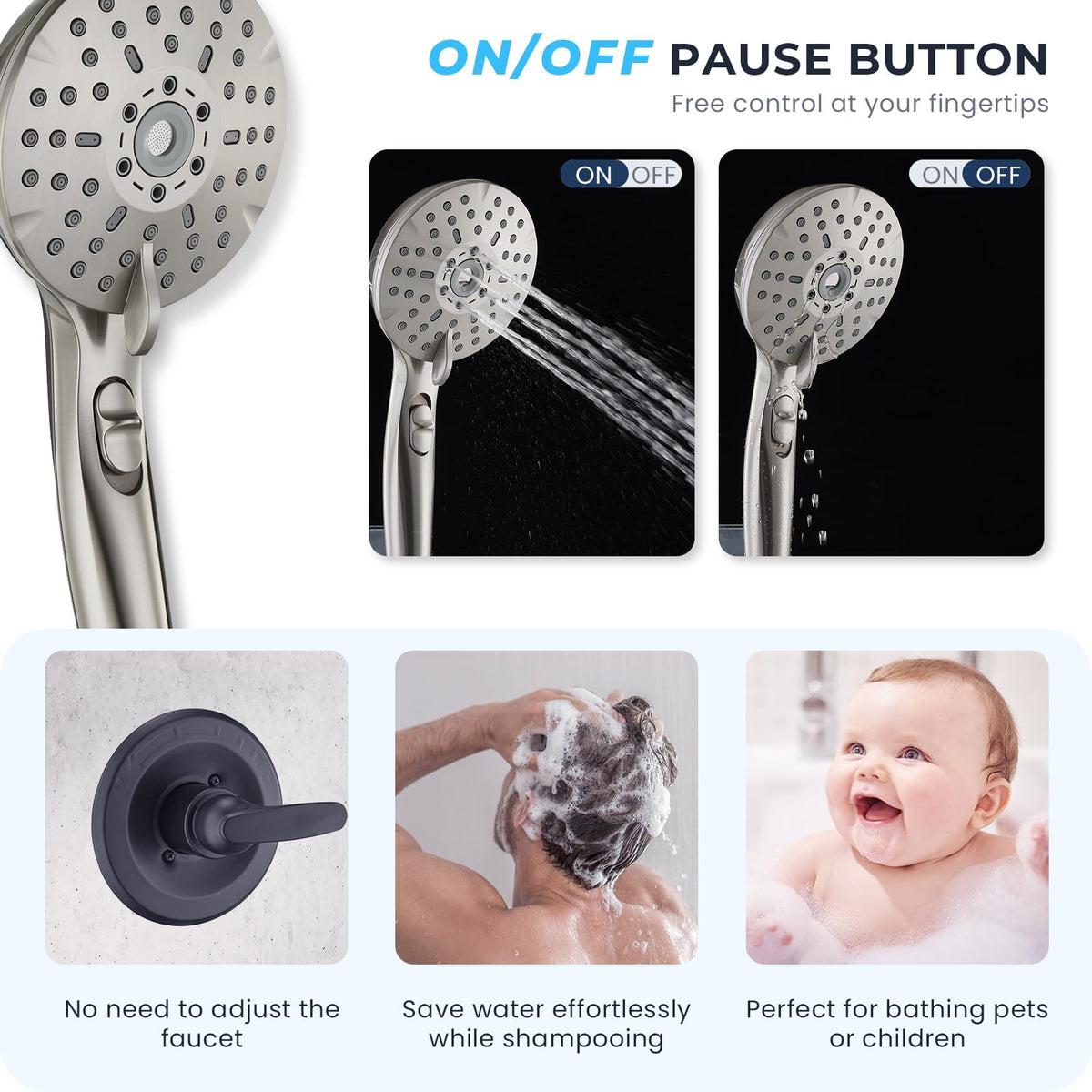 Ryamen one-touch pause button helps conserve water