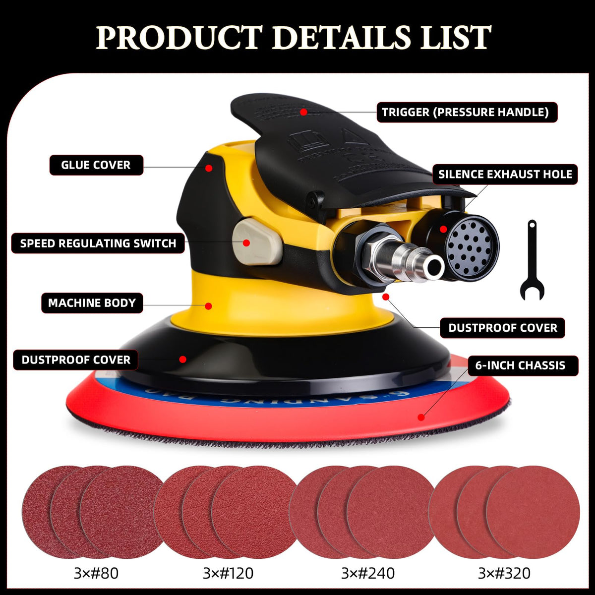 RYCUBRE lightweight ergonomic sander aids comfortable long sessions.
