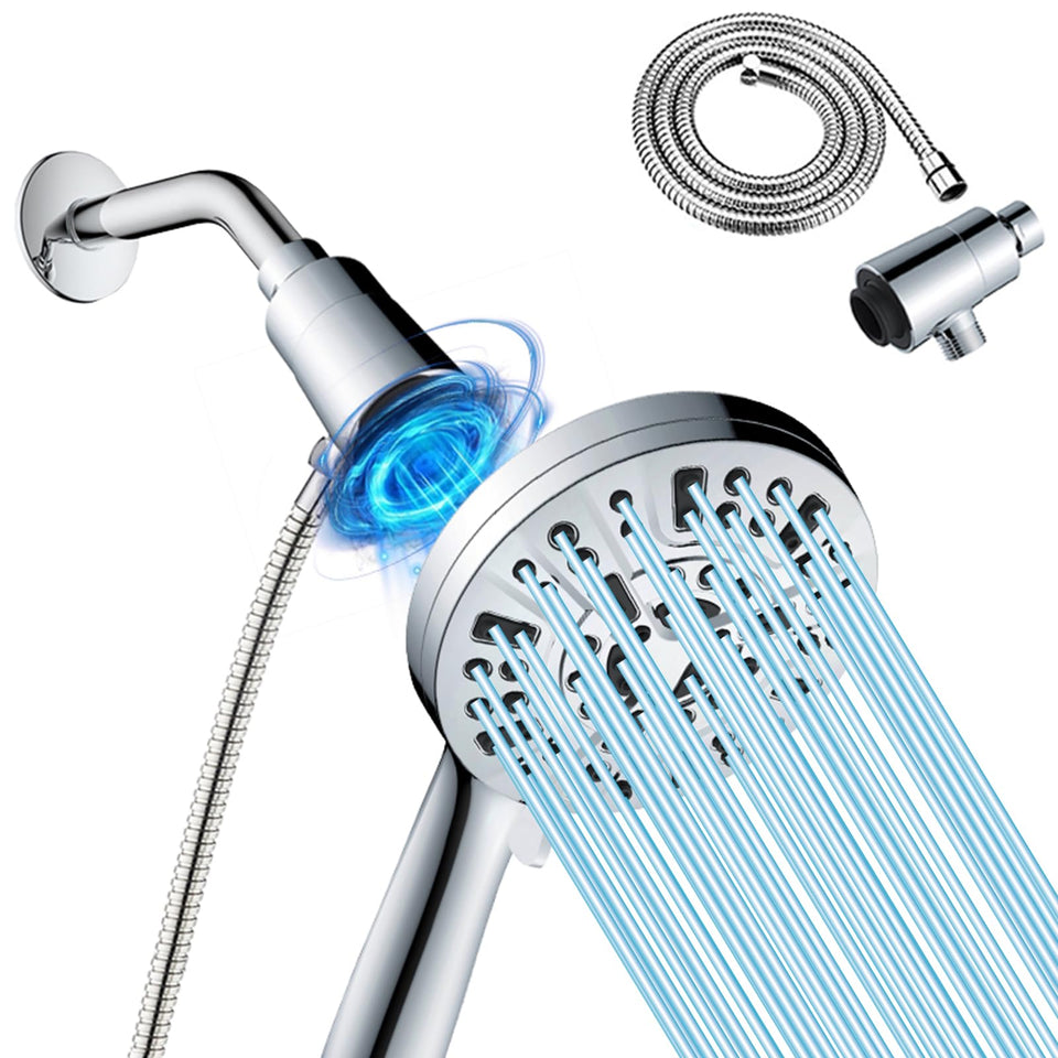 Ryhiac high-pressure showerhead with magnetic back base, easy angle adjustment.