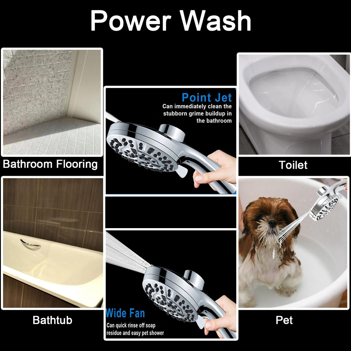 Ryhiac 10 spray modes for a customizable shower.