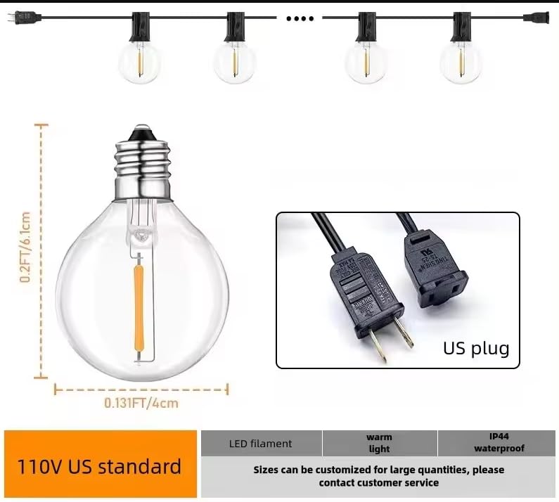 RYKUG 52 clear globe LED bulbs illuminate backyards evenly for gatherings and dinners.