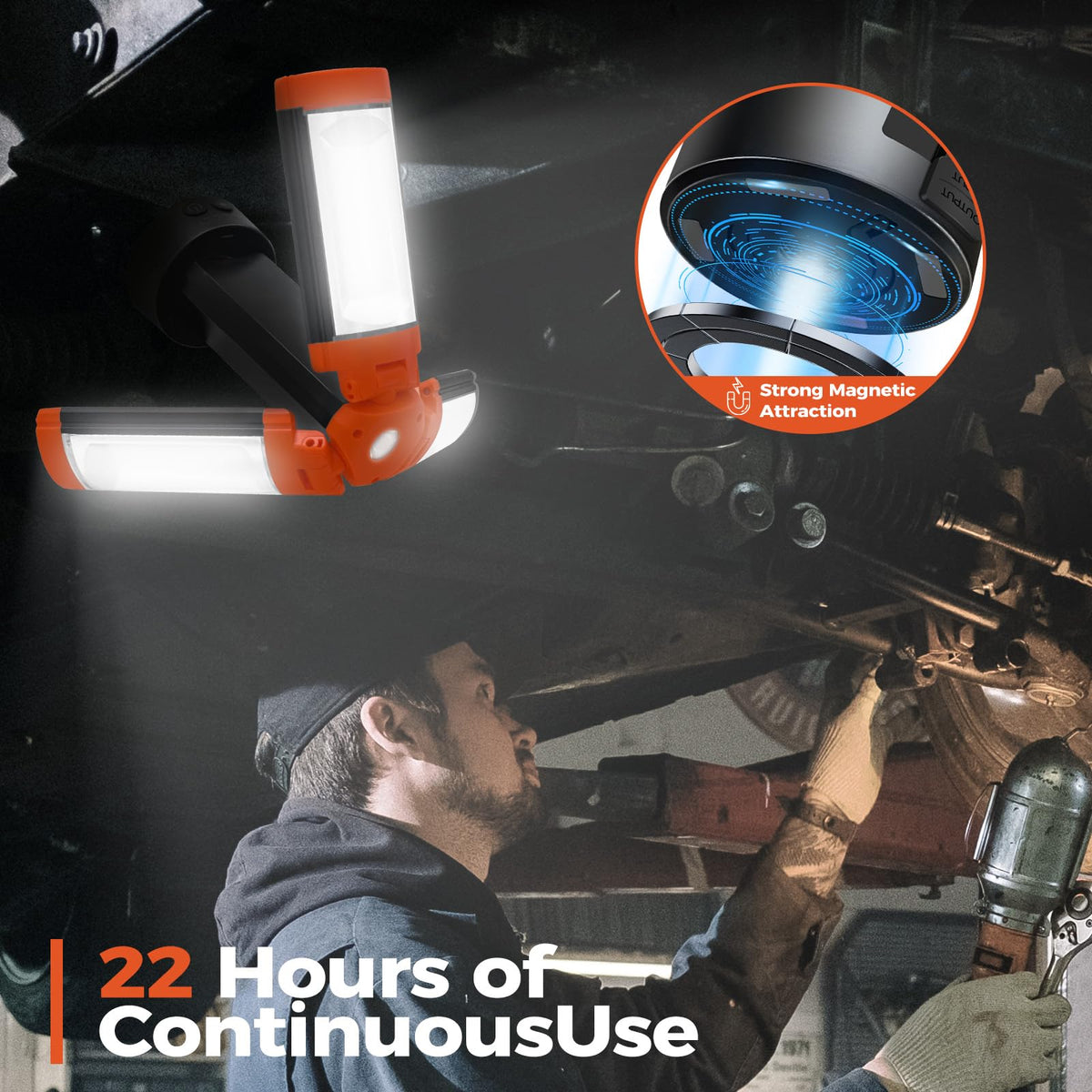 Rylpoint adjustable heads positioned for comprehensive workspace illumination