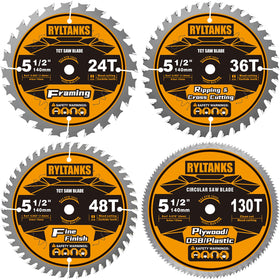 Ryltanks 24T blade with 10 mm arbor delivering framing-ready cuts