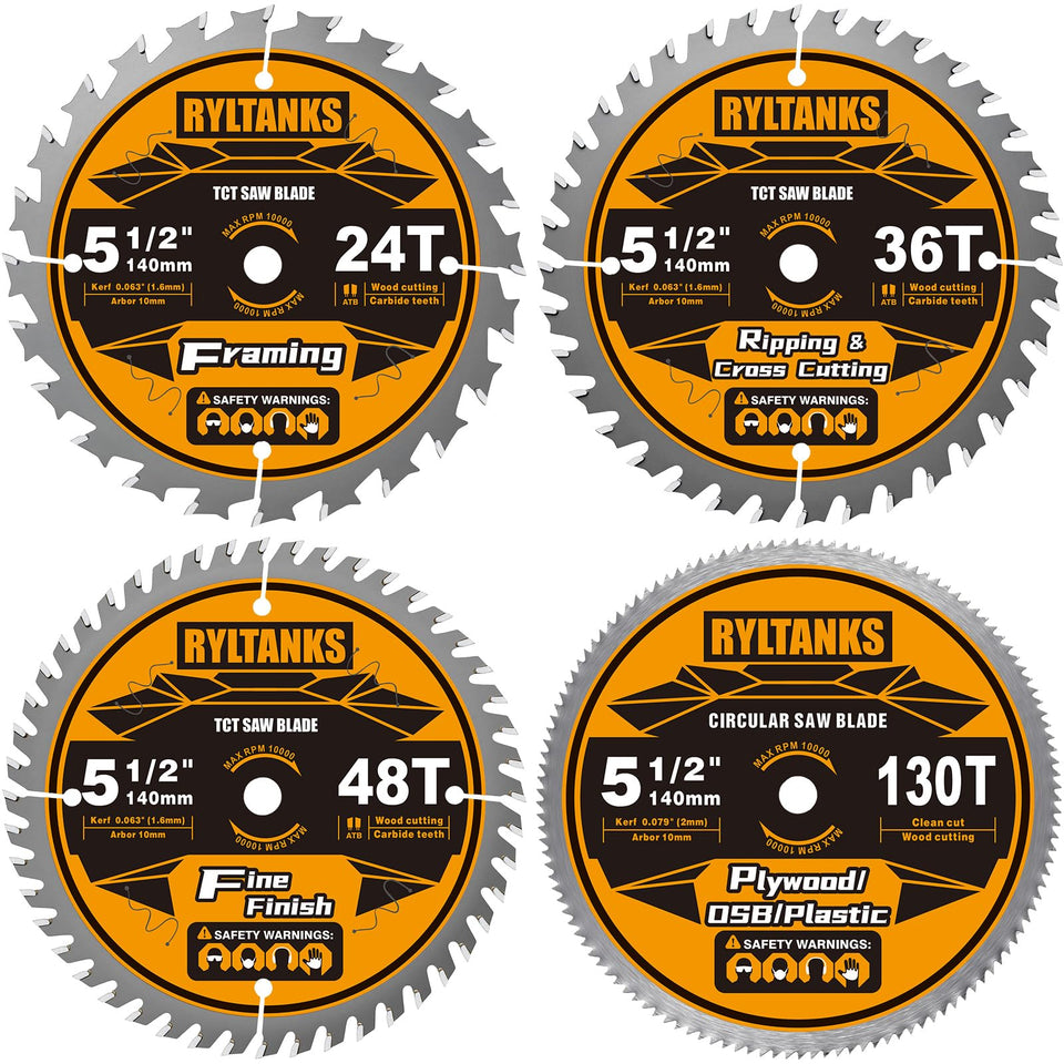 Ryltanks 24T blade with 10 mm arbor delivering framing-ready cuts