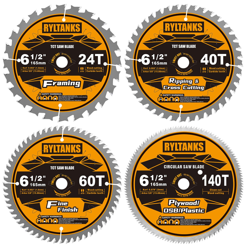 Ryltanks 24T blade with 5/8 inch arbor for fast framing cuts and clean results
