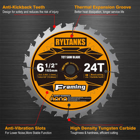 Ryltanks 60T blade with 5/8 inch arbor for fine finish on plywood and melamine