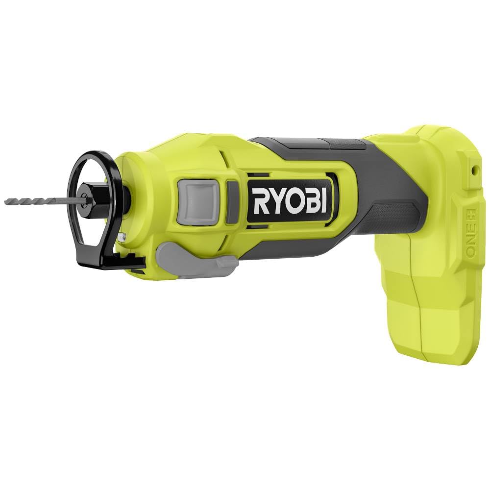 RYOBI 18V ONE+ Cut-Out Tool cordless in action for precise drywall cuts.
