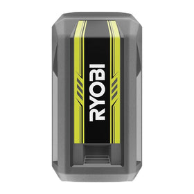 RYOBI 40V 4.0Ah battery charging status display indicates quick charge readiness.