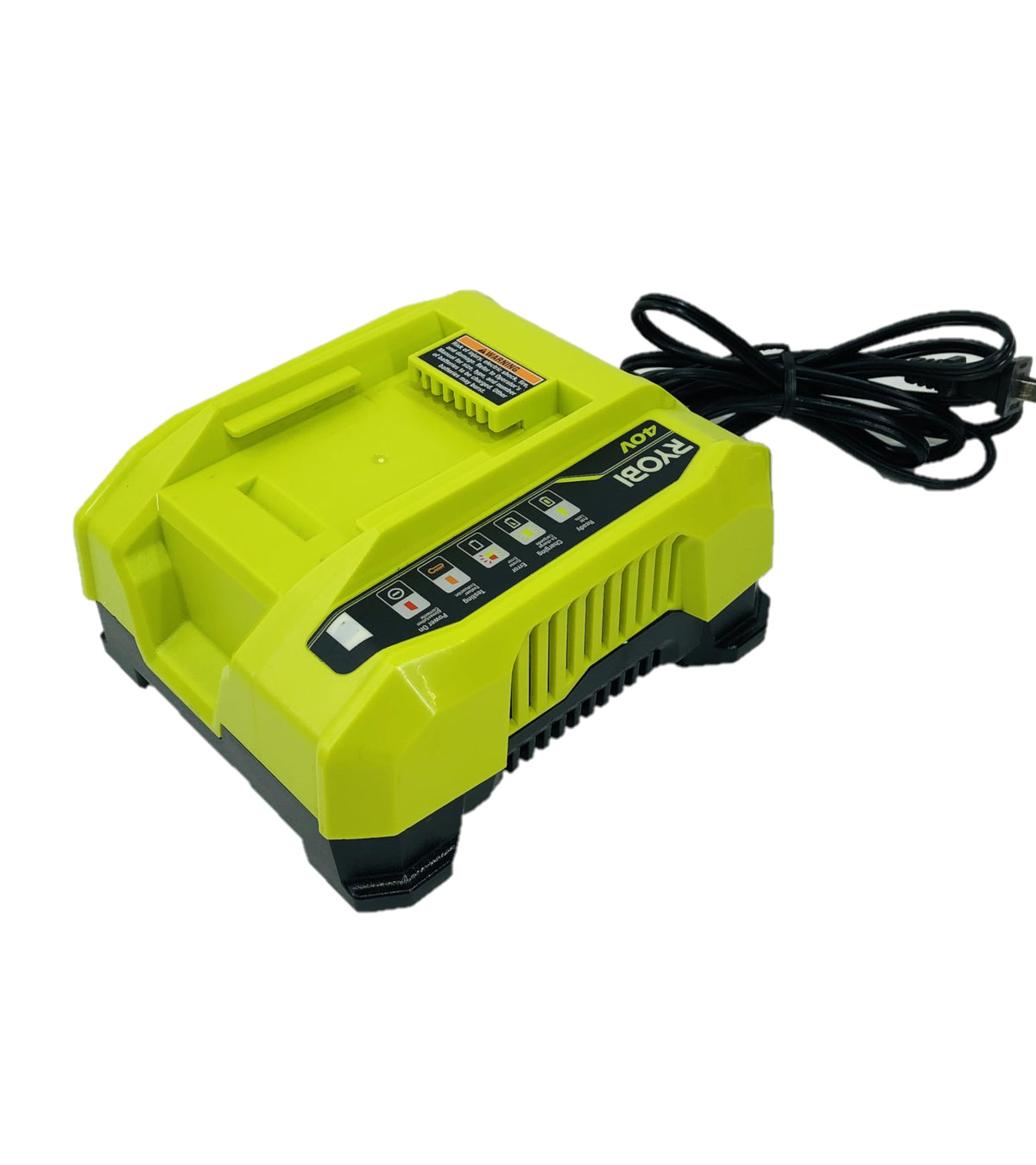 Ryobi 40V Rapid Charger durable build supports frequent job-site use.