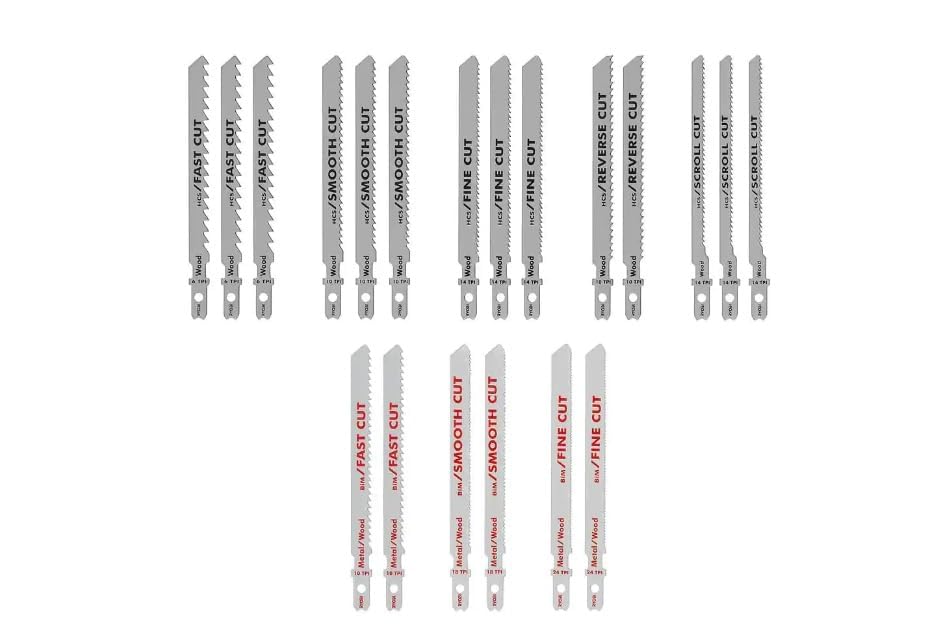 RYOBI All Purpose Jig Saw Blade Set plastic-cutting blades for clean edges