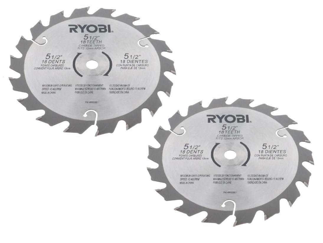 RYOBI circular saw blade D150 x 1.5mm pack2 front view for precise cuts