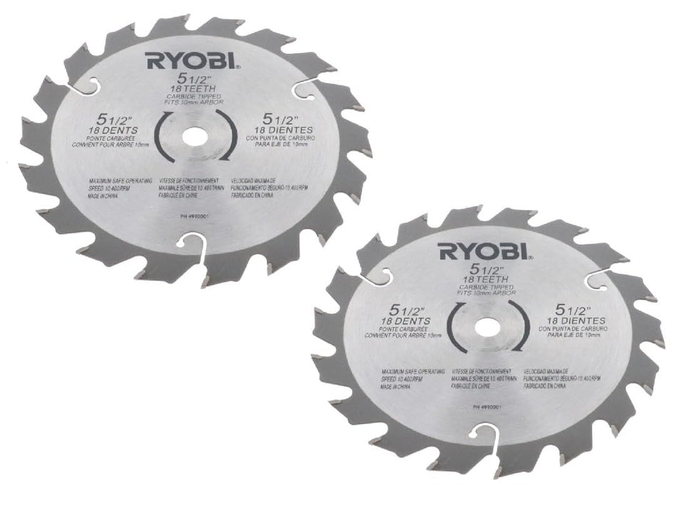 RYOBI circular saw blade D150 x 1.5mm pack2 front view for precise cuts