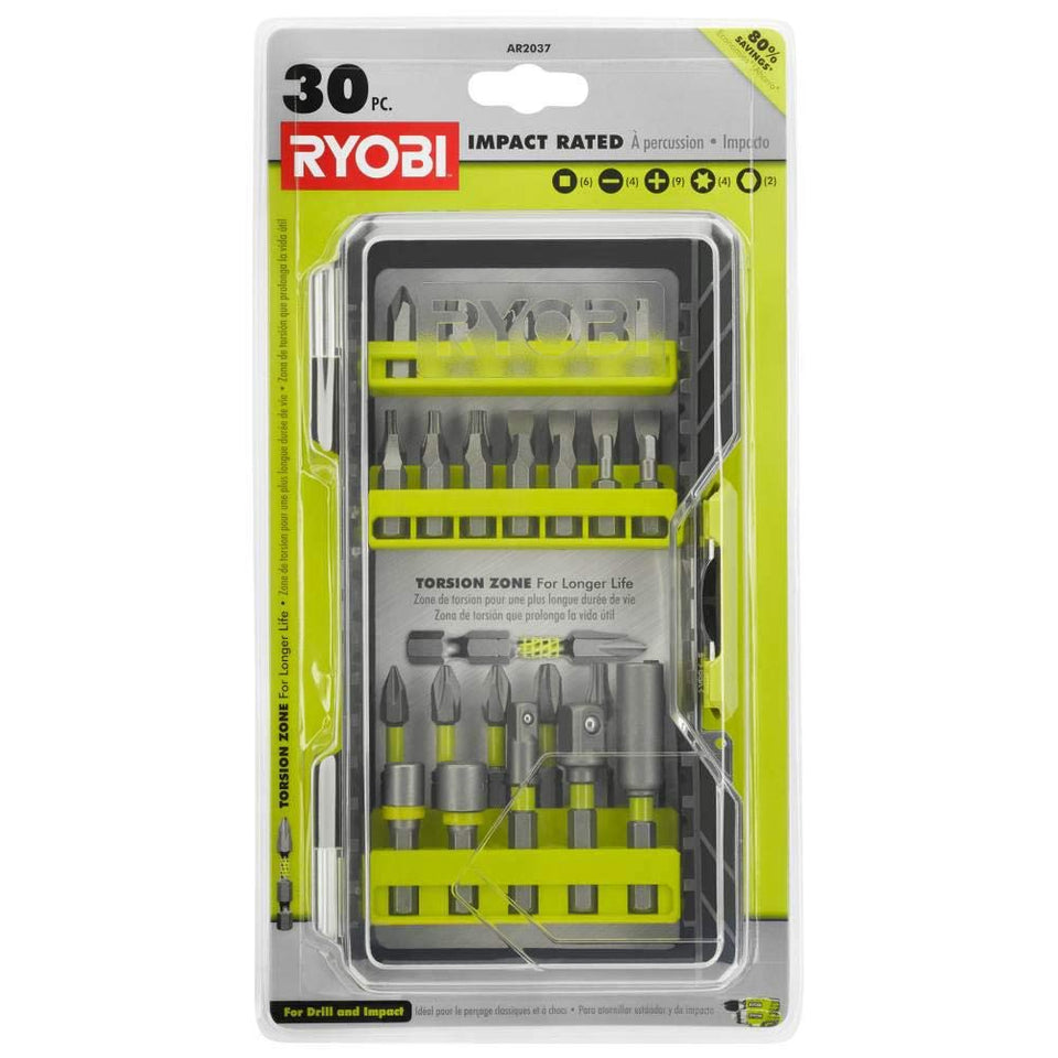 RYOBI AR2037 kit front view for durable impact driving tasks.